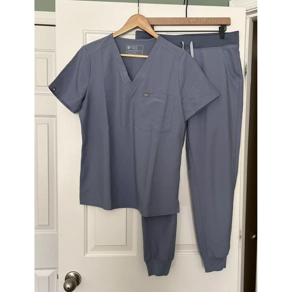 Figs Blue Track Pants & Joggers
